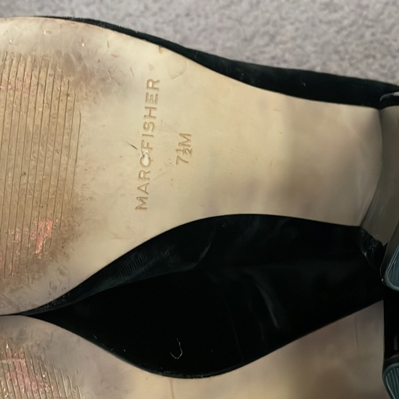 Marc Fisher | velvet Ion Block Heel Pump Black sz 7.5 - Picture 13 of 13